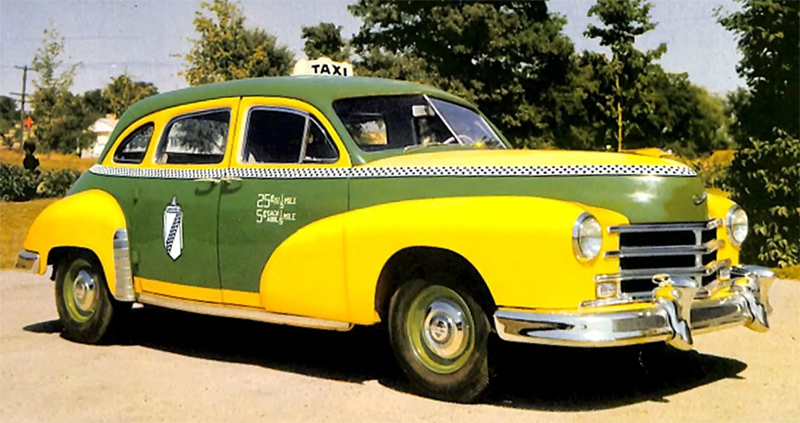В начале 50-х самым привлекательным такси Америки считался двухцветный седан Checker А6. 1953–1954 гг.