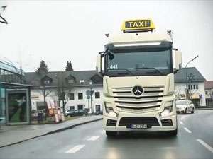Mercedes Actros - такси! Как в Берлине рекламируют супер тягач. Видео