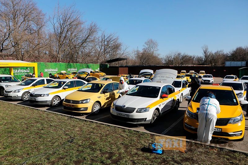 Как дезинфицируют машины такси крупные парки и агрегаторы в России (фотоотчет) - Такси Сервис