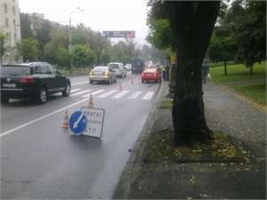 В Киеве таксист сбил прохожего на пешеходном переходе